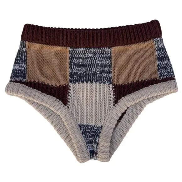 For Love And Lemons Finley Sweater Shorts Brown Size S - Picture 5 of 8